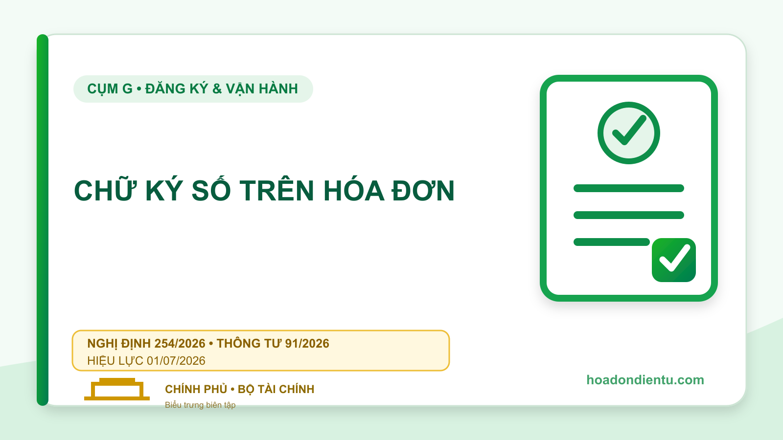 Chữ ký số trên hóa đơn điện tử: Ai ký, ký lúc nào, kiểm tra ra sao?