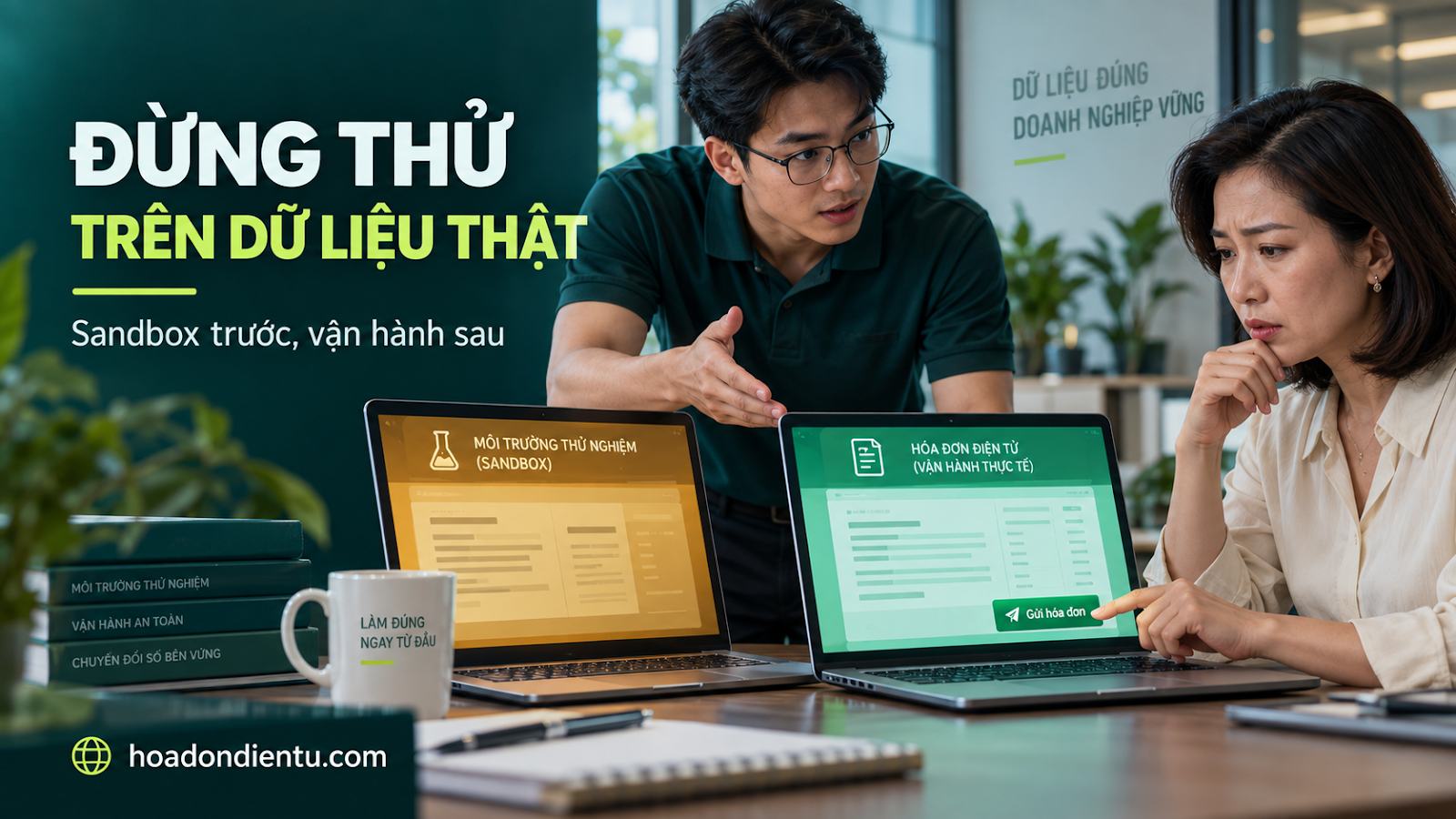 Đừng thử trên dữ liệu thật — sandbox trước, vận hành sau