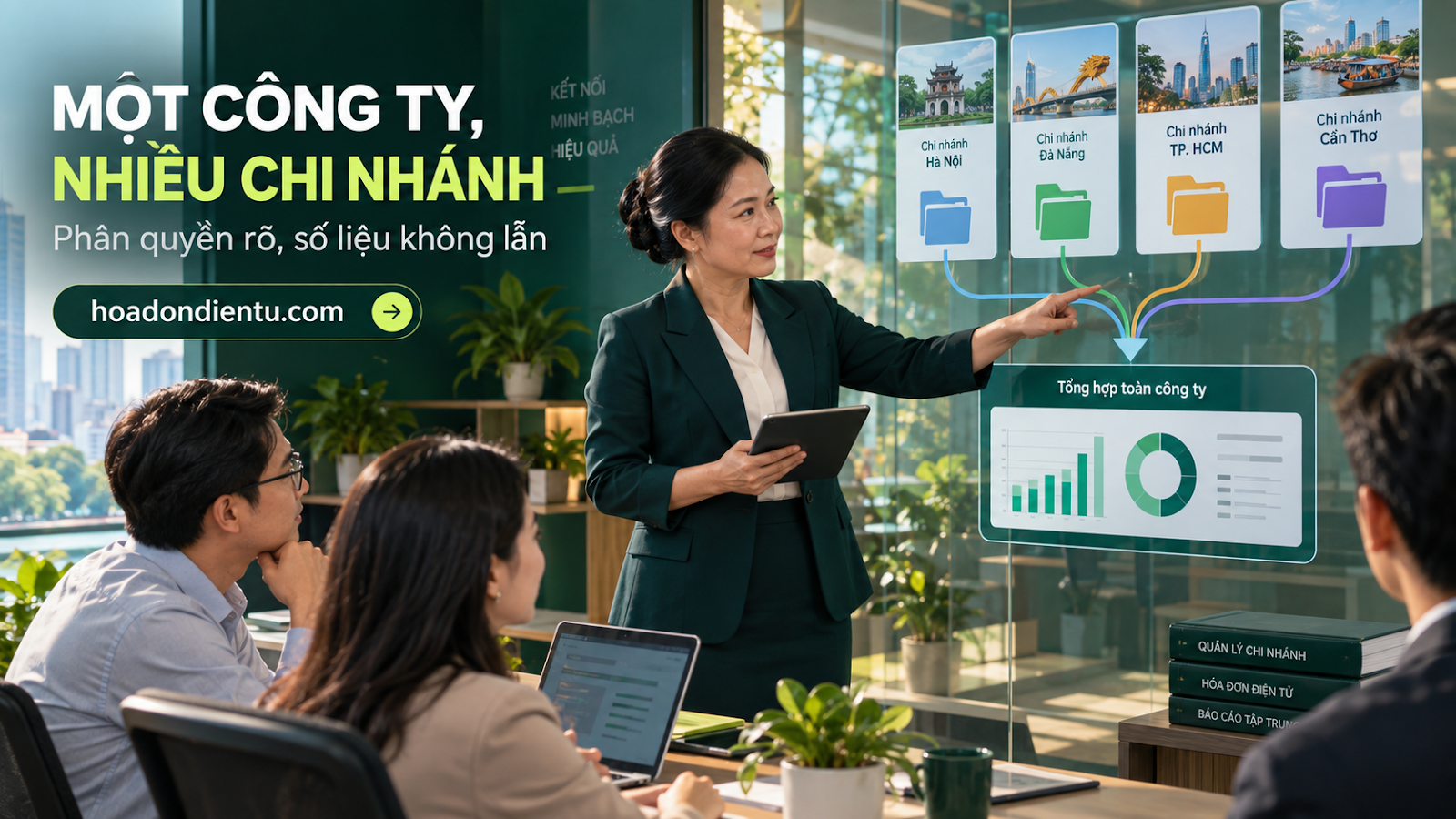 Một công ty, nhiều chi nhánh — phân quyền rõ, số liệu không lẫn