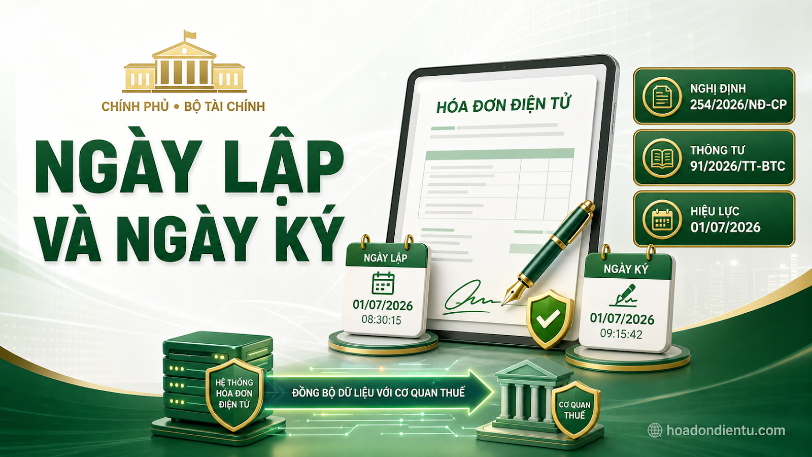 Ngày lập và ngày ký hóa đơn khác nhau có được không từ 01/07/2026?