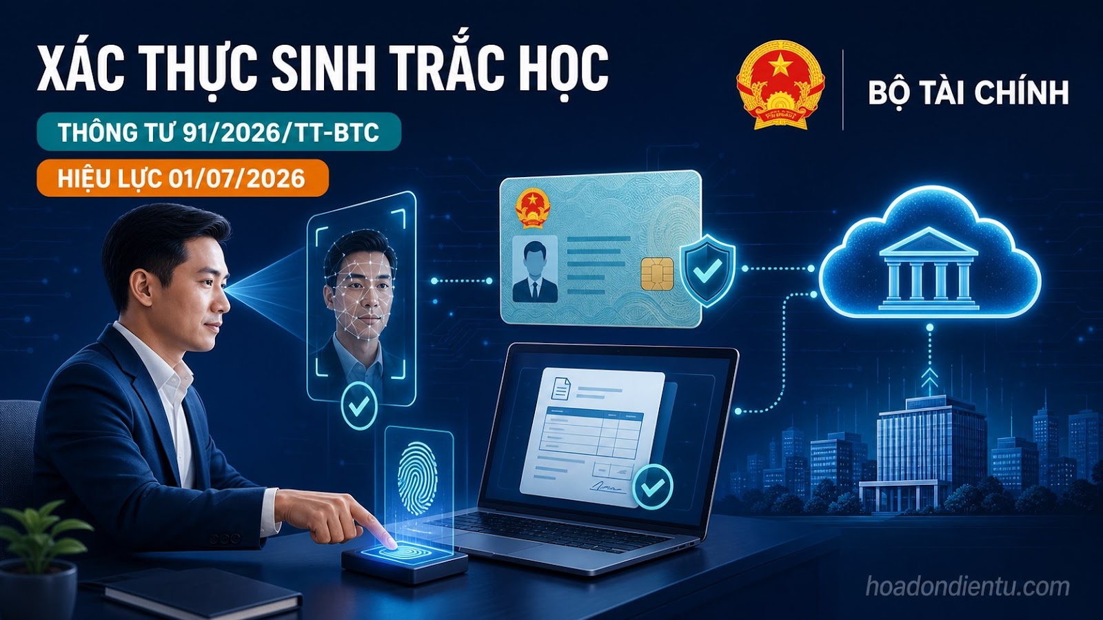 Xác thực sinh trắc học khi đăng ký hóa đơn điện tử 2026 Xác thực sinh trắc học khi đăng ký hóa đơn điện tử 2026