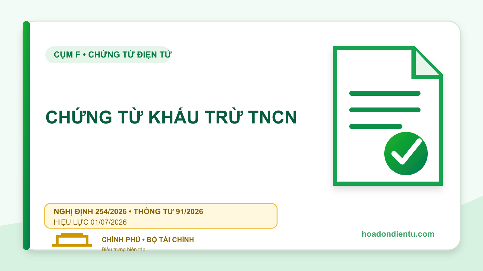 Chứng từ khấu trừ thuế TNCN điện tử là gì? Hướng dẫn 2026