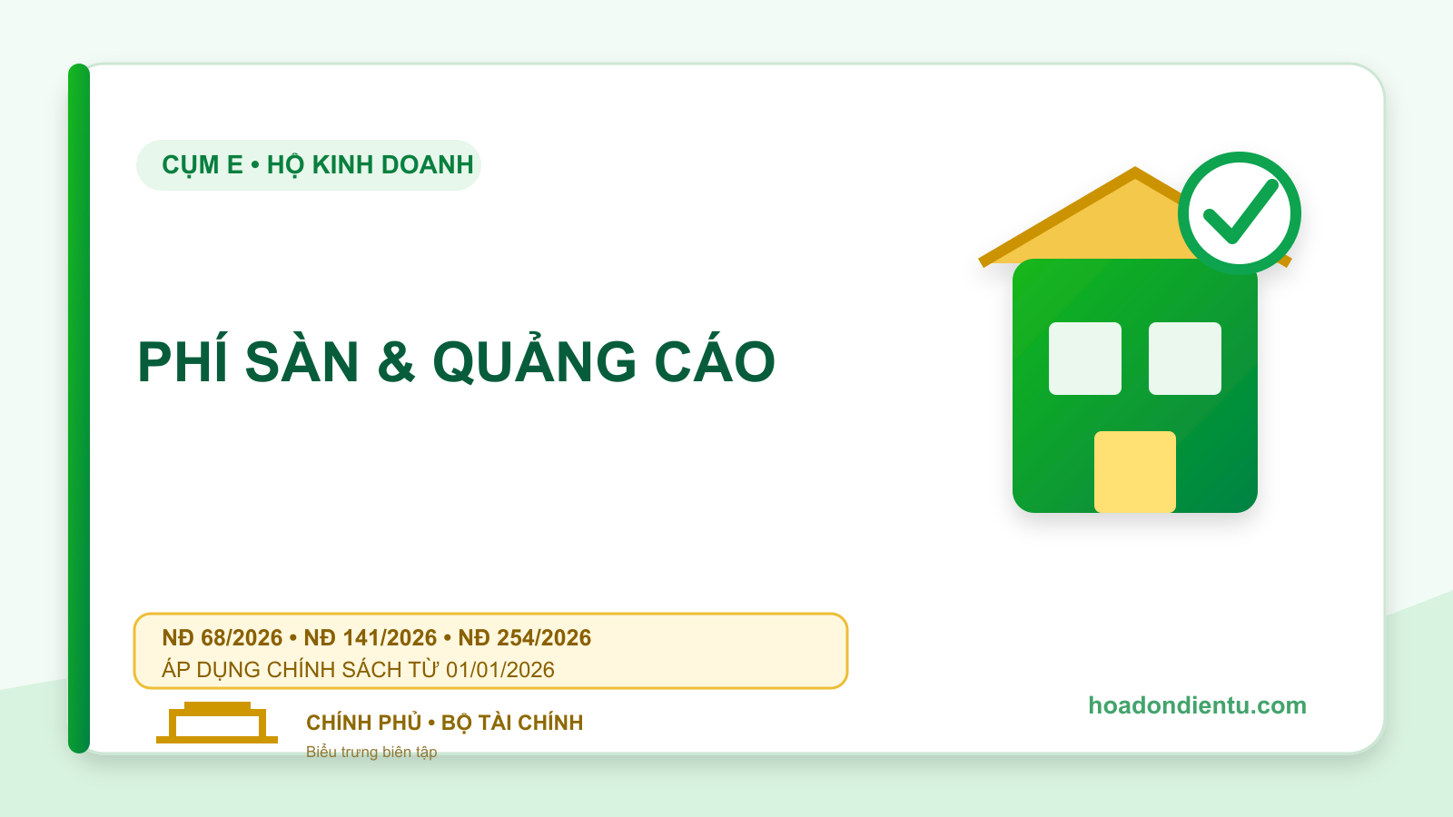 Phí sàn và phí quảng cáo cần chứng từ gì để được ghi nhận?