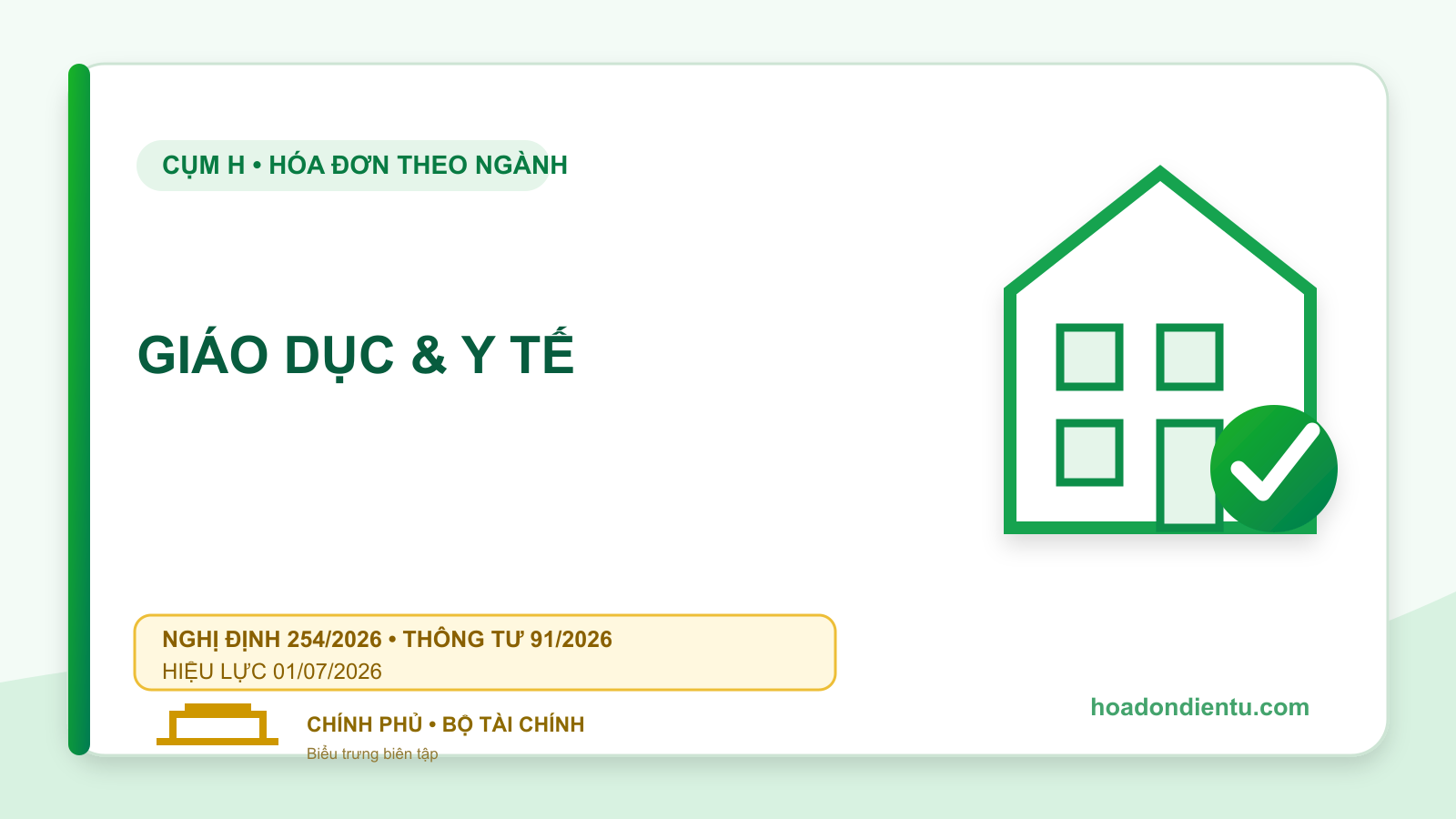 Hóa đơn điện tử giáo dục, y tế: Học phí, viện phí và dịch vụ