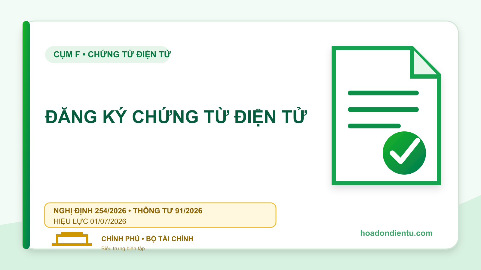 Đăng ký sử dụng chứng từ điện tử năm 2026: Hồ sơ và quy trình