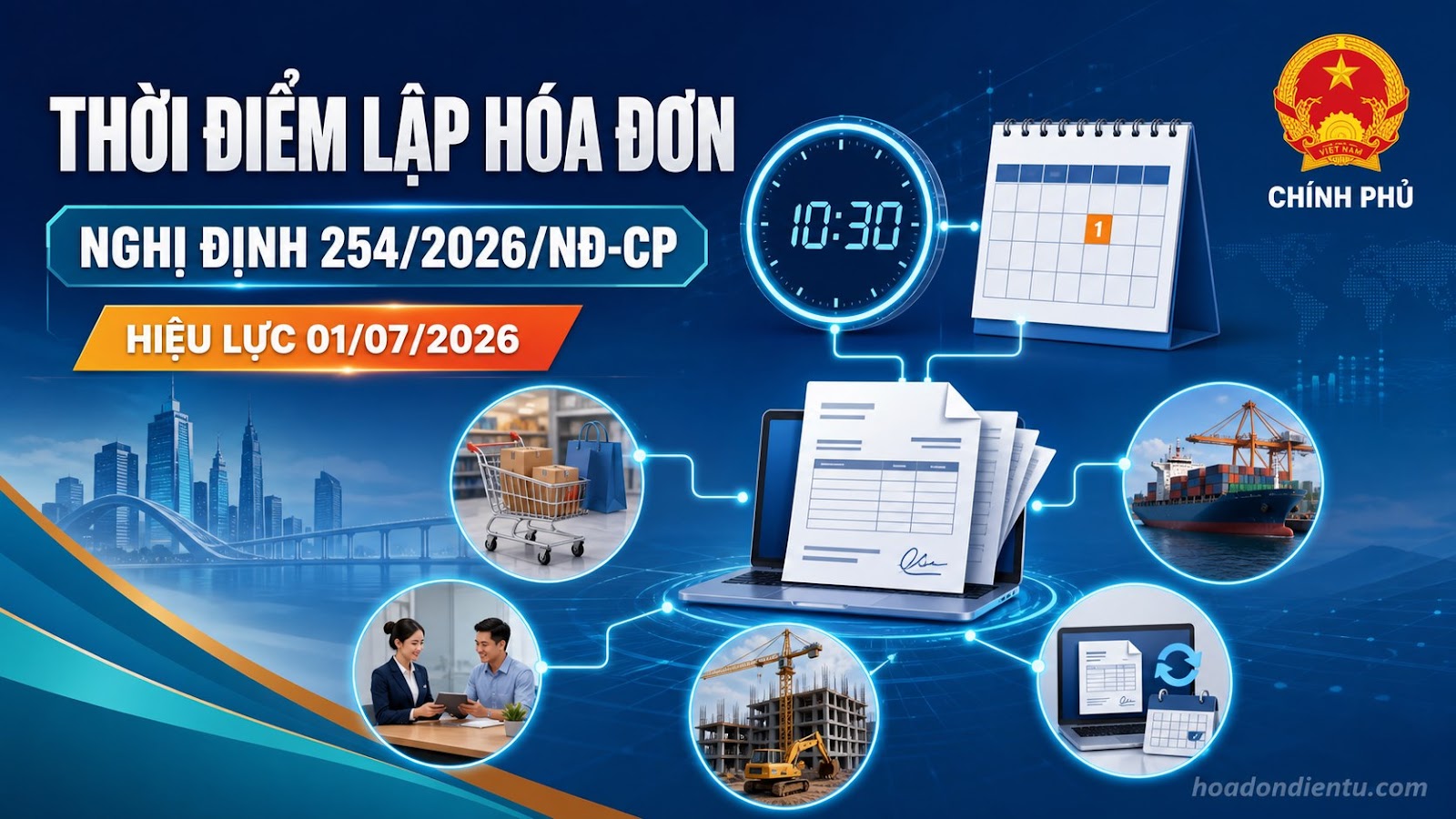 Thời điểm lập hóa đơn 2026 theo từng hoạt động Thời điểm lập hóa đơn 2026 theo từng hoạt động