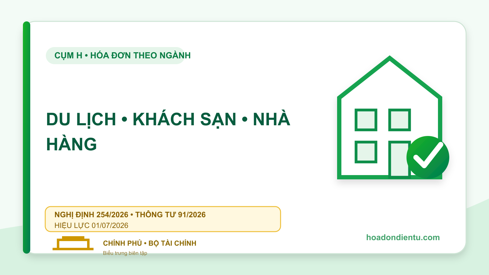 Hóa đơn du lịch, khách sạn, nhà hàng: Combo, đặt cọc, minibar