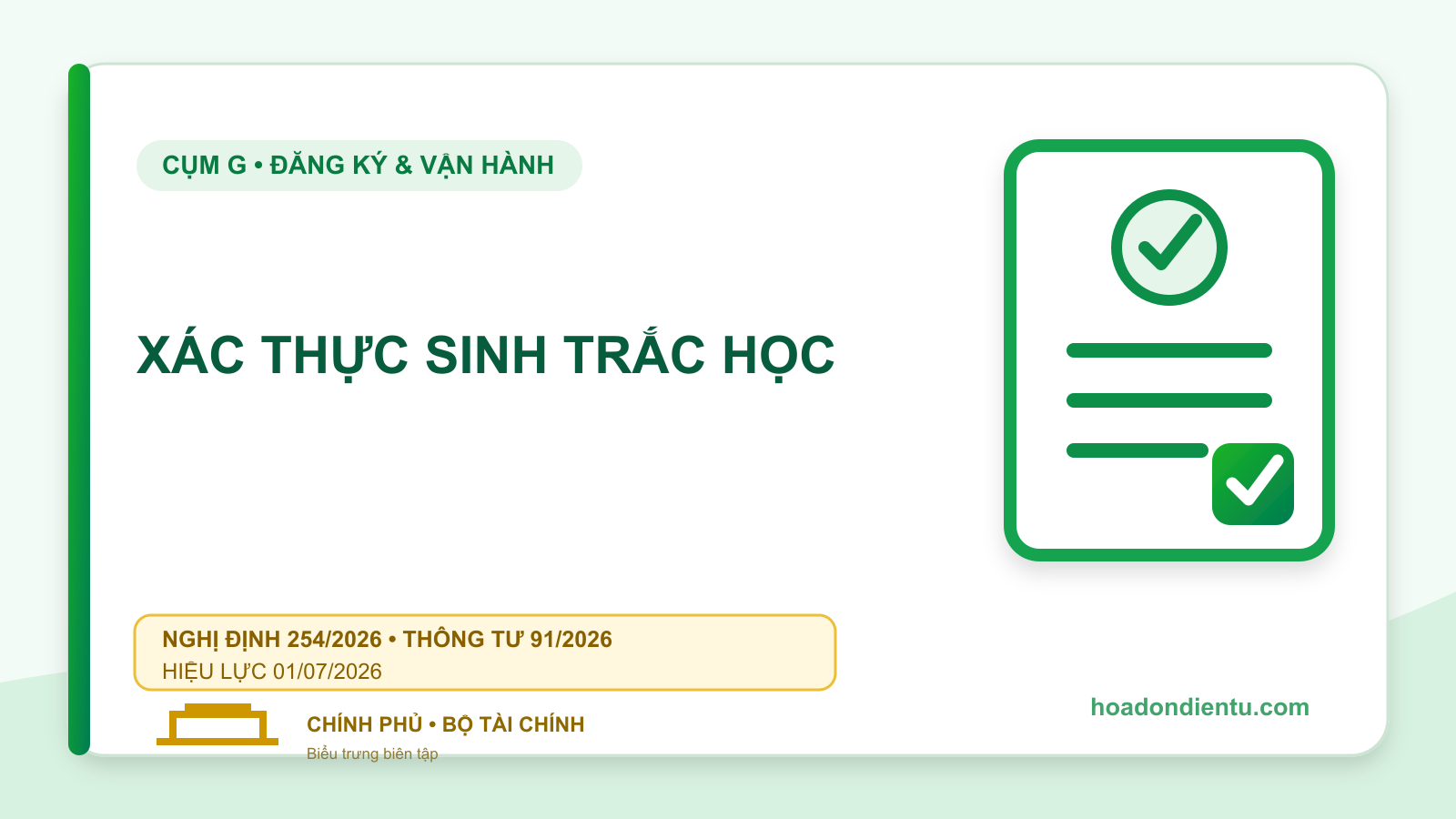 Xác thực sinh trắc học người đại diện khi đăng ký hóa đơn điện tử