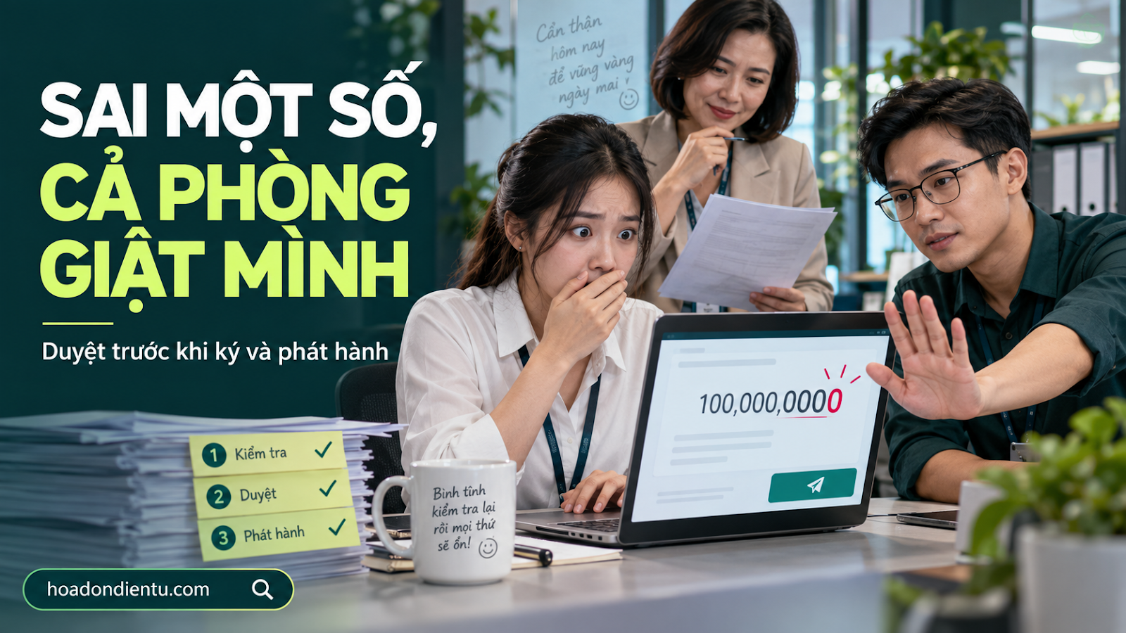 Sai một số, cả phòng giật mình — duyệt trước khi ký và phát hành